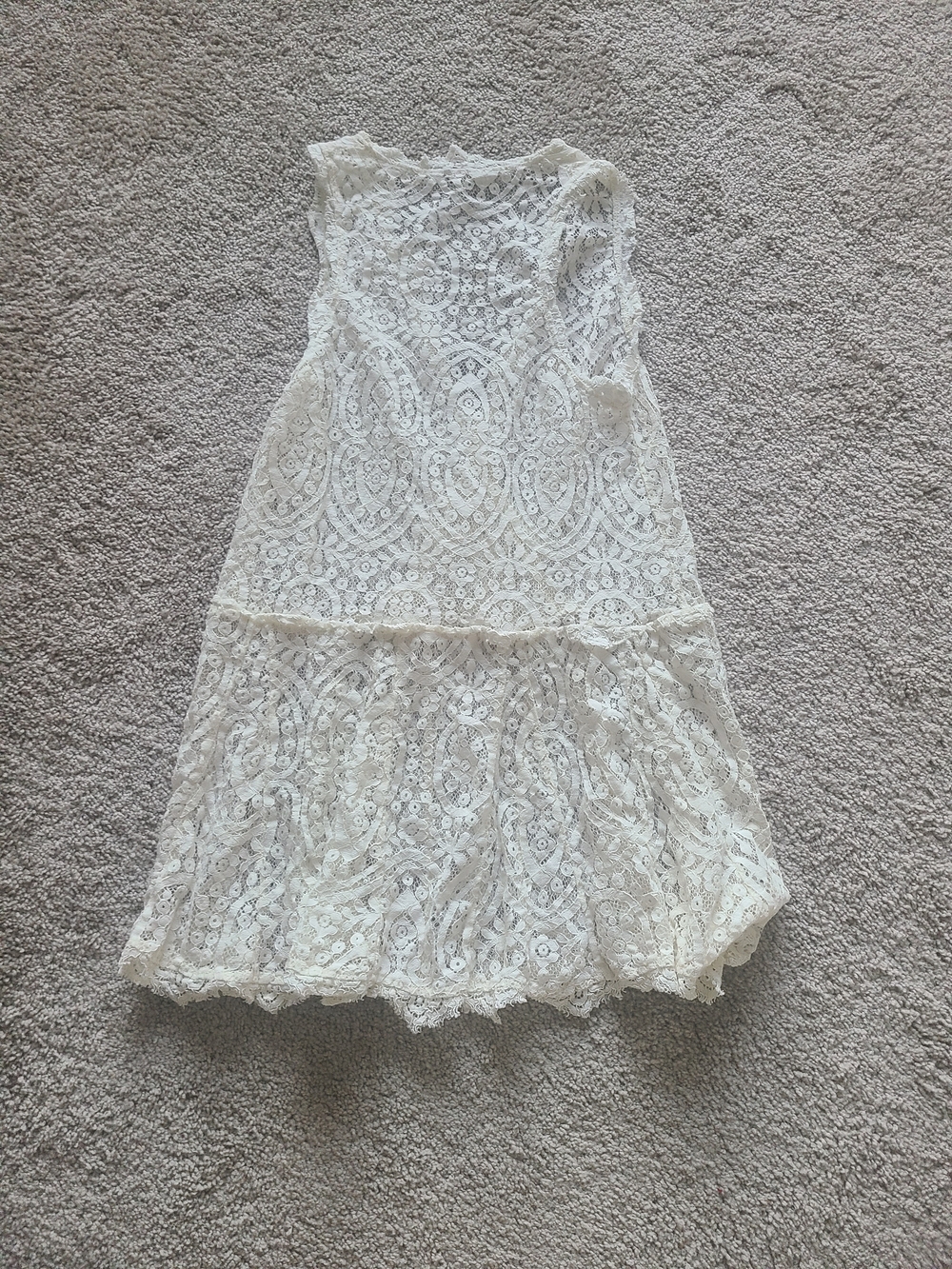 Free People Ivory Lace Overlay Sleeveless Camisole - Picture 2 of 4